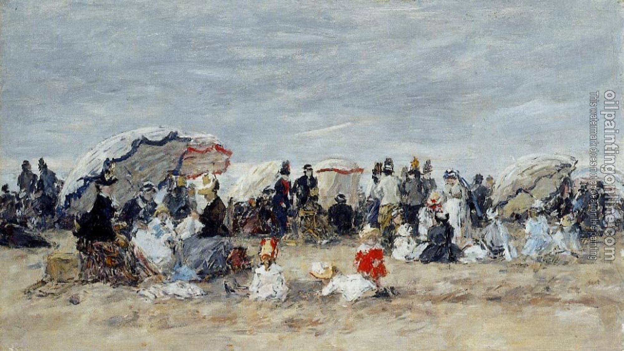 Boudin, Eugene - Trouville, Beach Scene